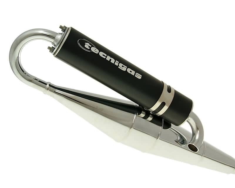 Auspuff Tecnigas Next-R Chrom für Kymco, SYM liegend AC